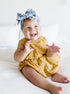 printed-fab-denim-daisy Baby Bling Bows clips headbands - Sophia's Style-